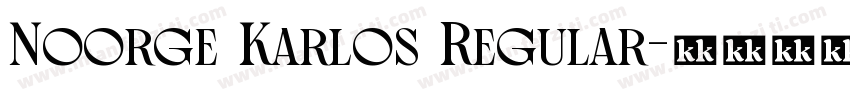 Noorge Karlos Regular字体转换